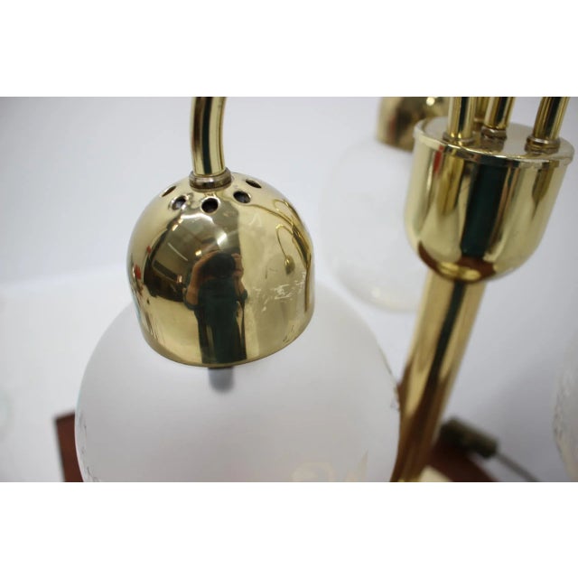 Glass Table Lamp from Preciosa, Czechoslovakia, 1980s For Sale - Image 6 of 10