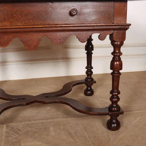 Antique Oak Side Table For Sale - Image 5 of 10