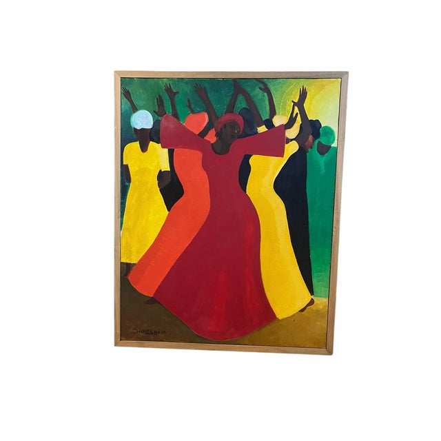 Figurative 1960s Bernard Stanley Hoyes 0riginal Signed Painting, "In the Spirit" For Sale - Image 3 of 9