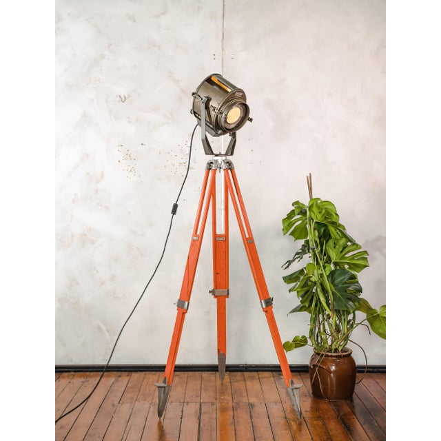 Orange Theater Spotlight Floor Lamp from ADB Belgium, 1960s For Sale - Image 10 of 14