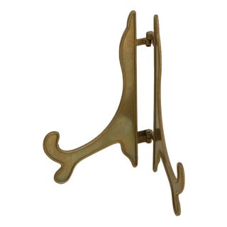 Vintage Brass Plate Stand, 1960s For Sale