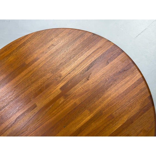 Round Dining Table in Teak, 1970s For Sale - Image 12 of 15