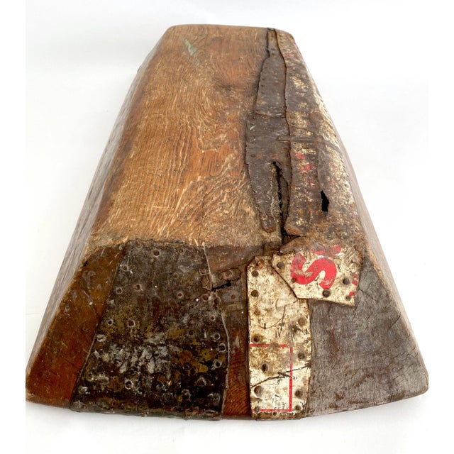 Rustic Turkish Wood Dough Bowl For Sale - Image 11 of 12