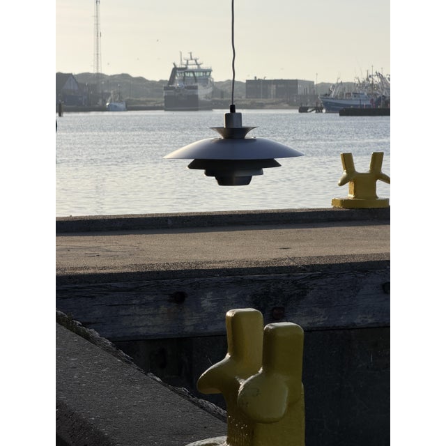 Danish Modern Alexia Pendant Lamp in Raw Aluminum from Jeka, 1970s For Sale - Image 3 of 7
