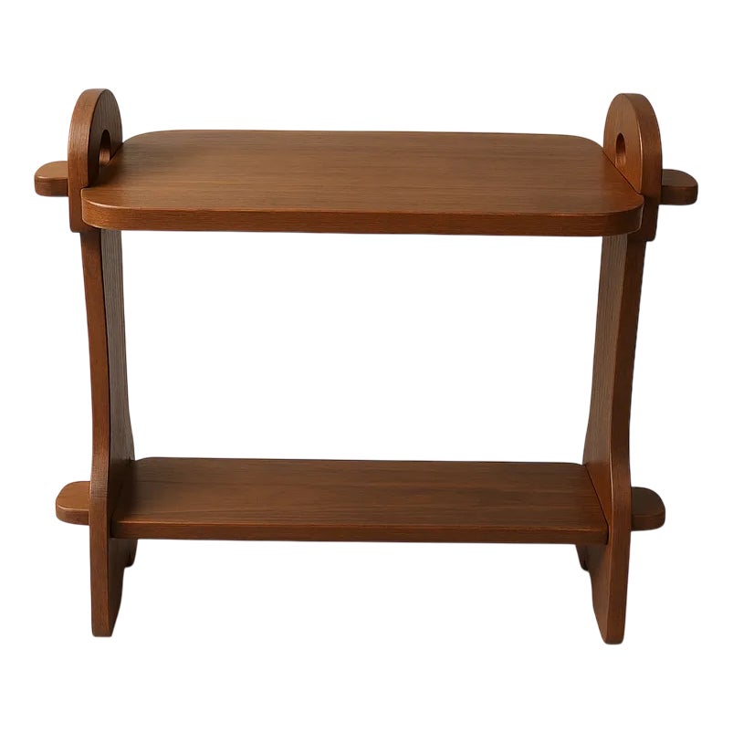 Brutalist Side Table in Exotic Wood, 1950s | Chairish
