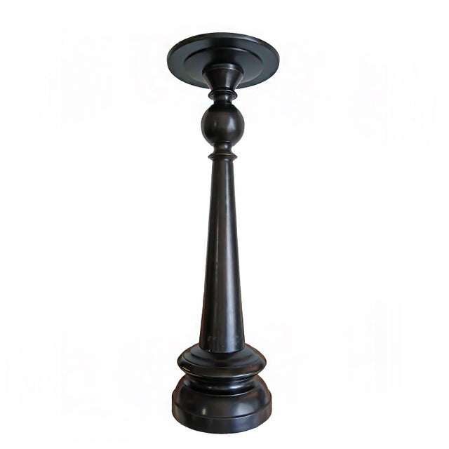 Tall Bronze Candlestick With Removable Top, 32 Inches For Sale - Image 15 of 18