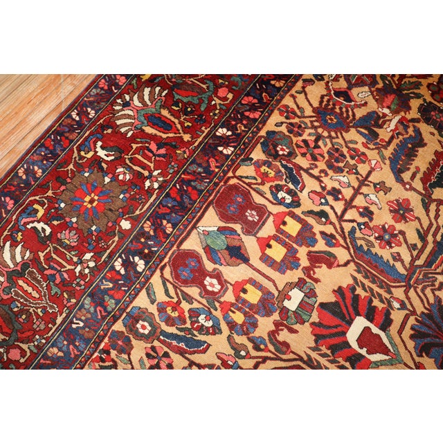 Red Antique Zabihi Collection Persian Bakhtiari Rug - 11' x 12'2" For Sale - Image 8 of 12