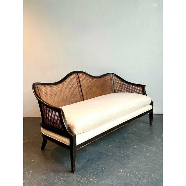 Vintage Nancy Corzine Cane Sofa For Sale - Image 10 of 12