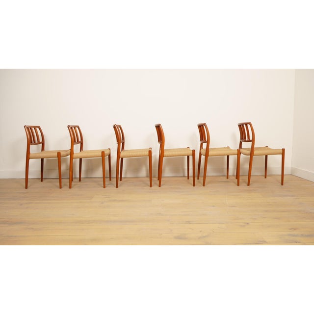 Model 83 Dining Chairs in Teak by Niels Otto Møller for J.L. Møllers, 1950s, Set of 6 For Sale - Image 10 of 14