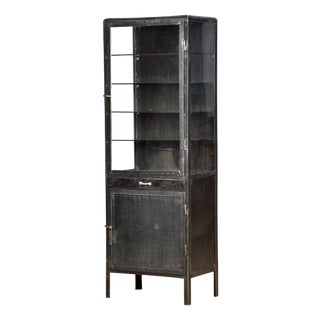 Polished Iron Medicine Cabinet, 1950s For Sale