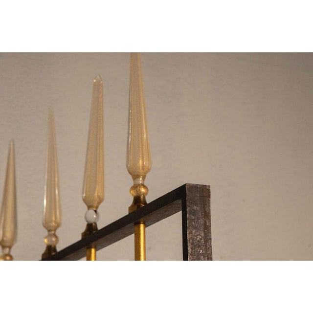 Vintage French Gate in Brass and Glass, 1940s For Sale - Image 13 of 18