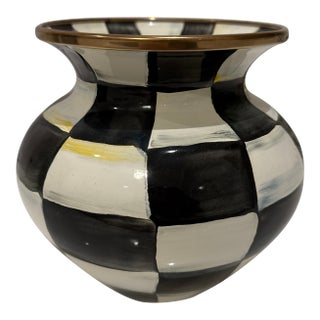 Mackenzie Childs Courtly Check Vase- Small For Sale
