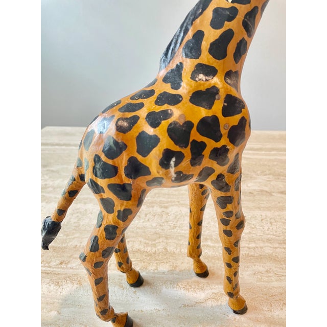 Mid 20th Century Leather Giraffe Sculpture For Sale - Image 5 of 11