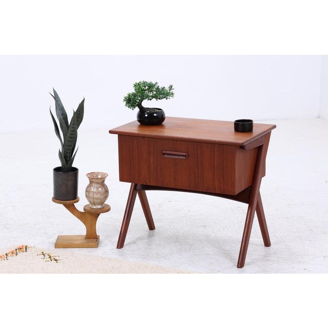 Mid-Century Danish Teak Sewing Box, 1960s For Sale - Image 3 of 15