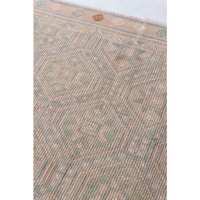 Vintage Circa 1940 Tan Turkish Kilim Flatweave Rug 5ft 9in X 9ft 6in For Sale - Image 9 of 15