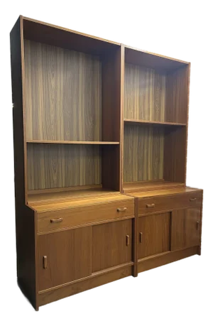 1960s Set of Two Danish Modern Teak Display Cabinets