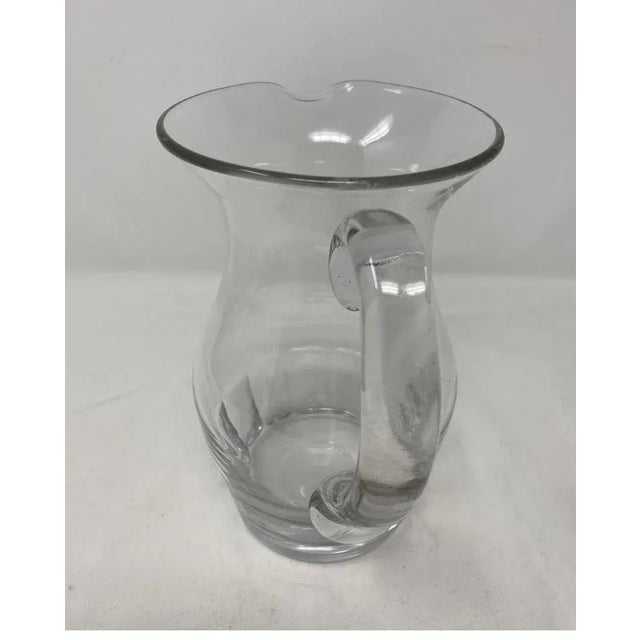 Antique crystal pitcher. 19th century. 6.5" D X 4.5"W X 7.75" H