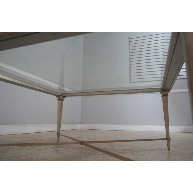 Modern Hollywood Regency Square Silver Leaf Coffee Table For Sale - Image 13 of 13