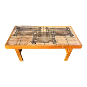 Mid 20th Century Danish Tile Top Coffee Table by Trioh