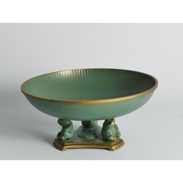 Vintage Art Deco Footed Centerpiece Bowl with Bear Figures by Stjärnmetall, 1930s For Sale - Image 10 of 14