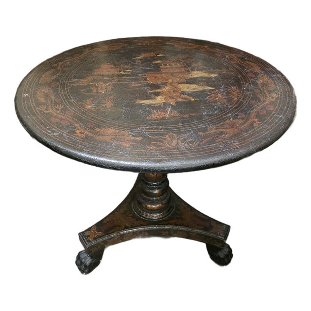 Chinoiserie End Table For Sale