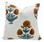 Thick Cotton White Badshah Floral Print Pillow Cover 26x26 Inch For Sale