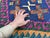 4'5" X 5'10" Green Afghan Chobi Kazak Geometric Wool Flatweave Kilim Rug For Sale - Image 11 of 16