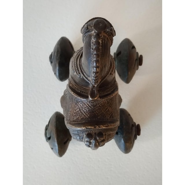 Copper Antique Bronze Horse with Wheels For Sale - Image 8 of 14