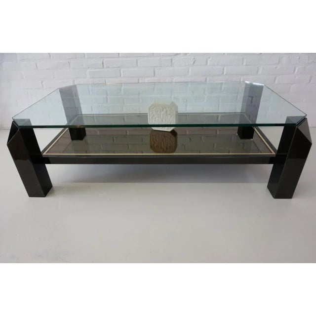 Black & Gold Plated Sculptural Coffee Table from Belgo Chrom & Dewulf Selection, 1970s For Sale - Image 12 of 13