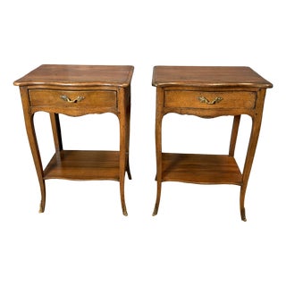 Louis XV Style Cherrywood Bedside Tables, 1920s, Set of 2 For Sale