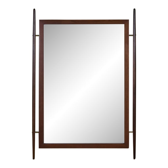 Walnut Wall Mirror For Sale