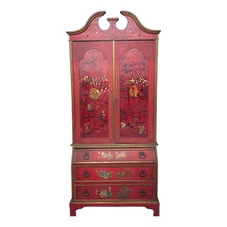 Chinoiserie Trumeau with Chest of Drawers, 1950s For Sale