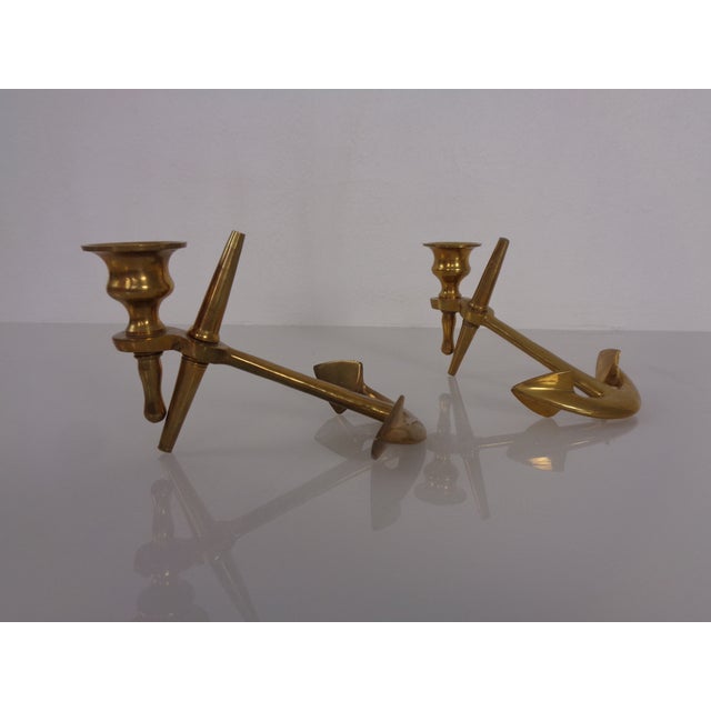 Maritime Anchor Candlesticks in Brass, Germany, 1960s, Set of 2 For Sale - Image 9 of 18