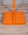Vintage Space Age Italian Orange Metal and Acrylic Glass Floor Lamp, 1970s For Sale - Image 10 of 15