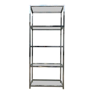 Mid Century Modern Chrome Etagere in the Milo Baughman Manner. Circa 1970s For Sale