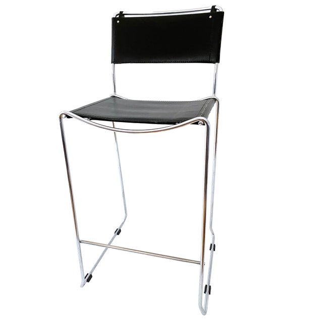 1990s Italian Style Stacking Counter Chairs Set of Four For Sale - Image 16 of 16