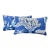Lumbar Pillow Pair – Thibaut Goa Fabric With Sunbrella Contrast Welt & Back For Sale