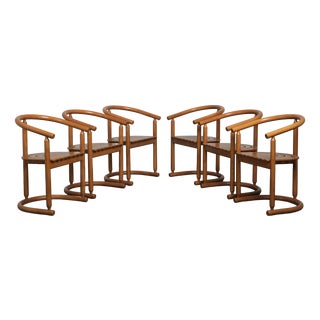 Vintage Sculptural Dining Chairs by Allmilmö, Germany, 1980s, Set of 6 For Sale