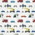 Harlequin Just Keep Trucking Wallpaper in Tomato/Marine/Gecko For Sale