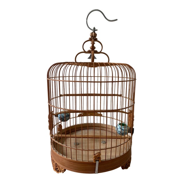 Vintage Bamboo Bird Cage Chairish