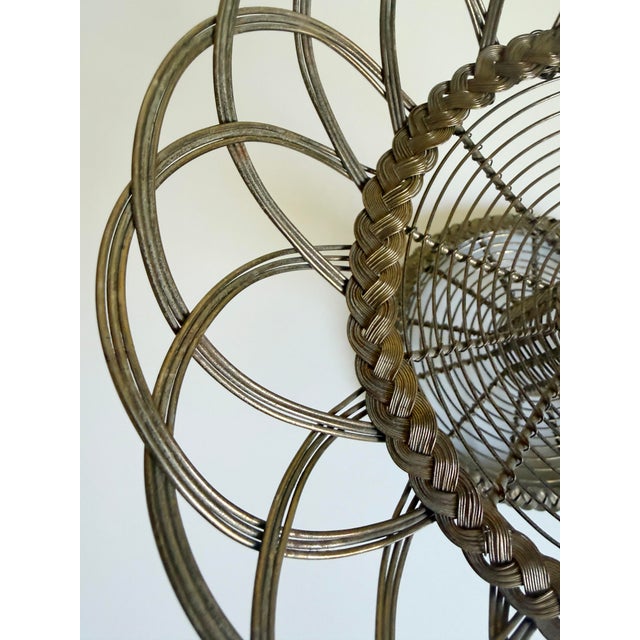 Early 20th Century Antique French Fil De Fer Pedestal Basket, Early 20th Century For Sale - Image 5 of 11