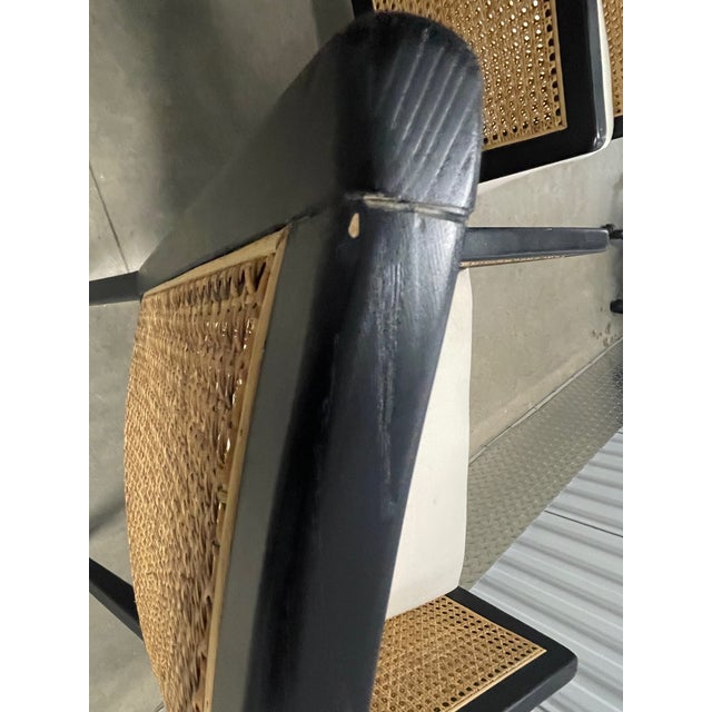 Ebony Lisbon Cane Armchair, Brushed Ebony - Pottery Barn For Sale - Image 8 of 10