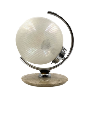 Spherical Table Lamp in Murano Glass and Marble from Mazzega, Italy, 1970s
