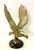 1970s Vintage Cast Brass Eagle With Spanned Wings in Flight – Round Marble Base For Sale - Image 5 of 16