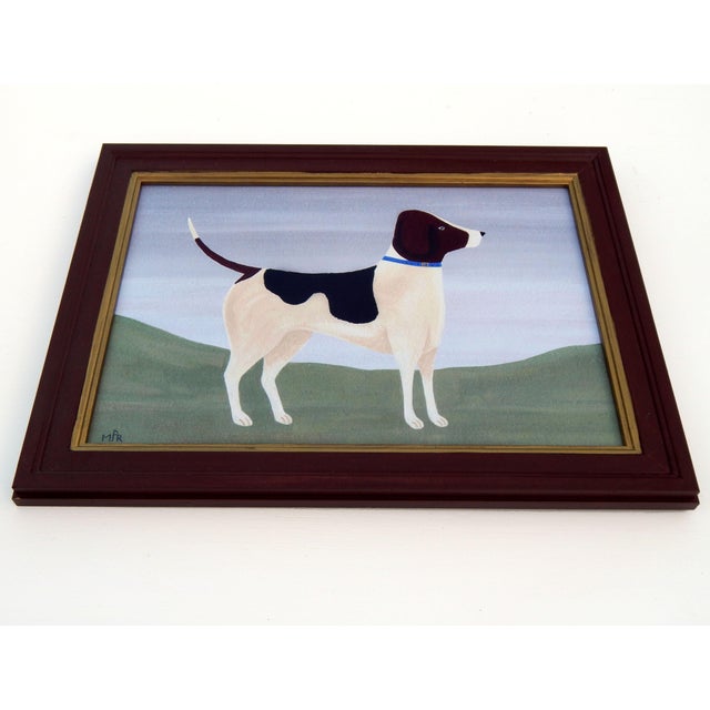 Matt Rix, Naive Style Foxhound, Print, Framed For Sale - Image 3 of 9