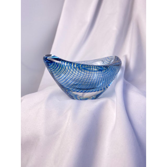 Orrefors Crystal "Kraka" Small Bowl Signed by Artist Sven Palmqvist For Sale - Image 11 of 15