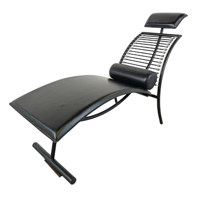 Vintage Chaise Longue in the style of Rene Herbst, 1990s For Sale