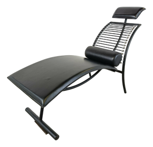 Vintage Chaise Longue in the style of Rene Herbst, 1990s