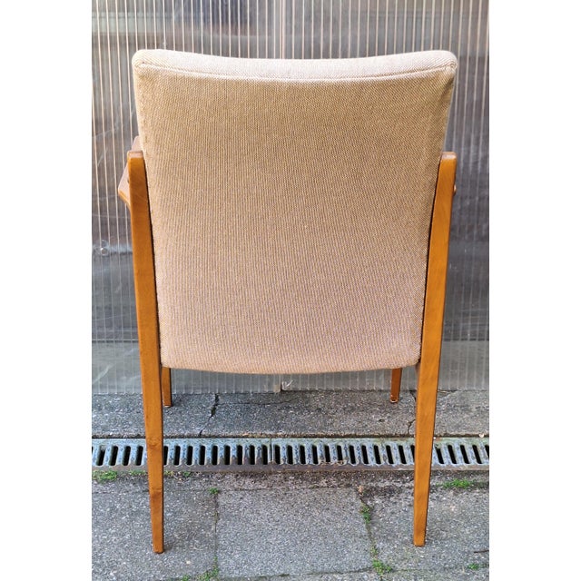 Mid-Century Desk Chair in Beech Wood with Beige Upholstery by Casala, 1960s For Sale - Image 6 of 7