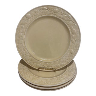 Vintage Bordallo Pinheiro Majolica Plates - Large 13" - Set of 4 For Sale